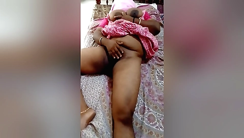 Beautiful chick with a sexy body is finger massage