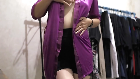 Indian beauty tries on sexy lingerie in a bedroom 3d porn