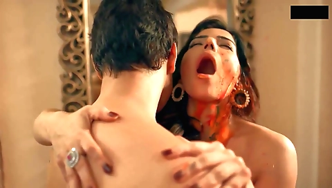 Hot Indian whore in sexy lingerie riding hard cock