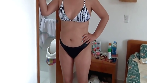 Beautiful brunette with a nice round ass 18+ scene