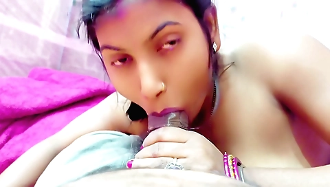 Indian bhabhi receives a big facial in a small village bhabhi
