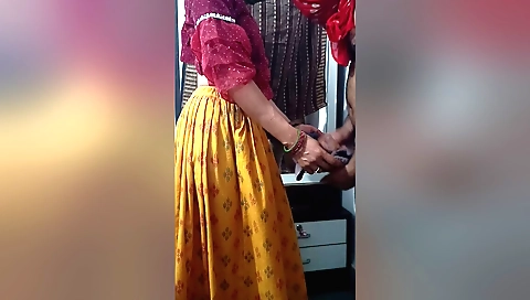 Indian stepfather-in-law gives a handjob to stepdaughter