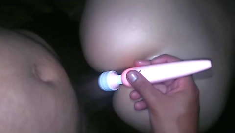 Sex with a vibrator makes this girl cum all over her face