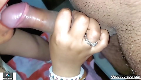 Indian girl gets her pussy fucked hard from the blowjob