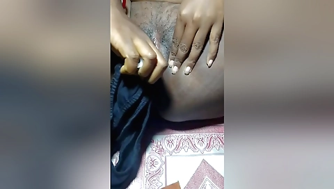 Indian woman with hairy pussy is making a living without money