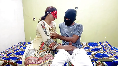 Chubby bhabhi plays with big cock with her stepbro