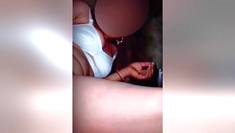 Handjob for a horny brunette girl 18+ girl in a hot outfit