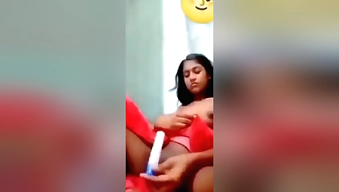 Brunette enjoys fingering her pussy and enjoying dildo in mouth