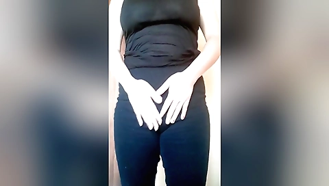 Slutty teen 18+ takes off her sexy outfit and does it