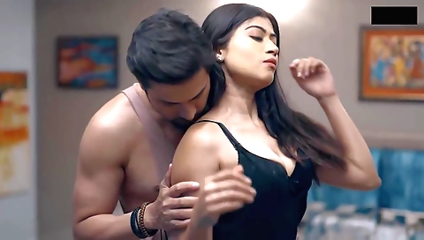 Busty Indian woman in sexy lingerie has her curves exposed