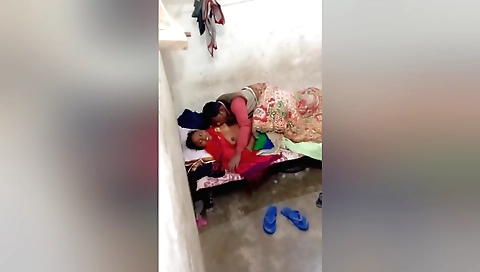 Indian teen with a shaved pussy is giving a blowjob