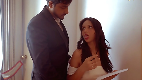 Busty indian hottie with a big ass and natural tits