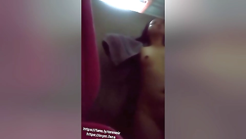 Indian teen in a white dress is getting her wet pussy cleaned