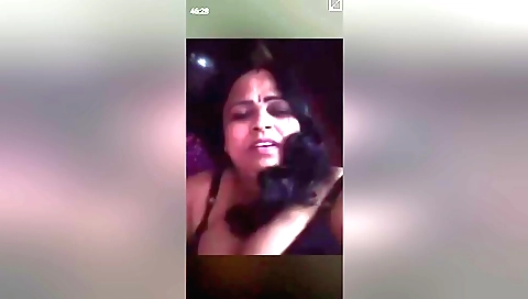 Indian brunette with hairy pussy shows off her body