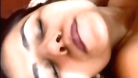 Indian solo female takes big cock and gives blowjob