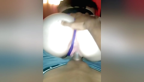 Indian girl rides her tits in her boyfriend's favor