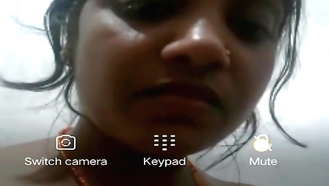 Indian bhabhi is standing on her knees and showing her big boobs