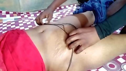 A girl with a small tits is getting her pussy fucked by her step sis
