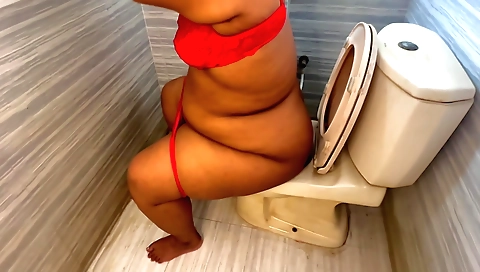 Indian girl 18+ fucks herself in shower in POV video