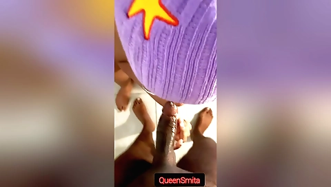 Indian man is fucked in his mouth and asshole by a bitch
