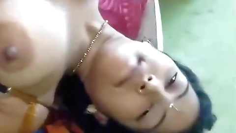 Busty indian mom gets her pussy filled with bubble