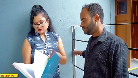 Indian slut gives a blowjob and rides his dick in hot porn