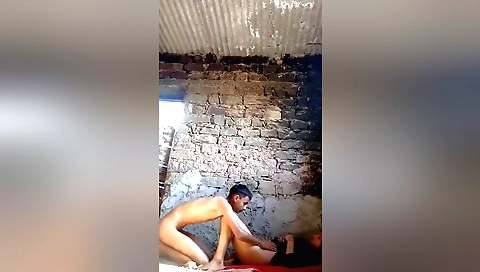 Indian brunette gives a blowjob and gets fucked hard