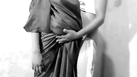 Indian teen party with her stepmother in the saree