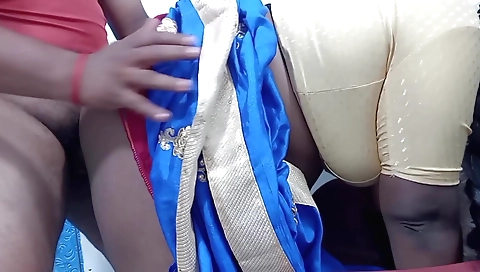 Indian brunette devar bhabhi sucking cock and fucking