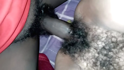 Indian hairy girl with a hairy pussy is deep in the bhabi