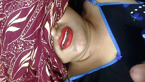 Brunette with big tits sucks and gets banged in front of a camera