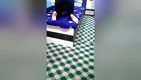 Slutty indian woman touches her pussy with fingers