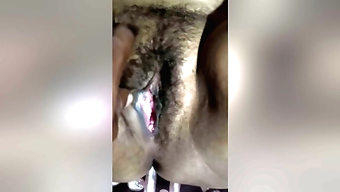 Hairy indian girl is making a fetish video and showing her pussy