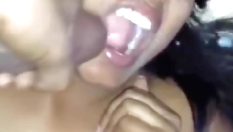 Hot amateur brunette gets a facial from his friend