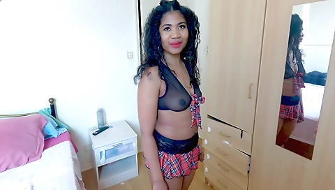 Hot brunette indian video filmed in her private room