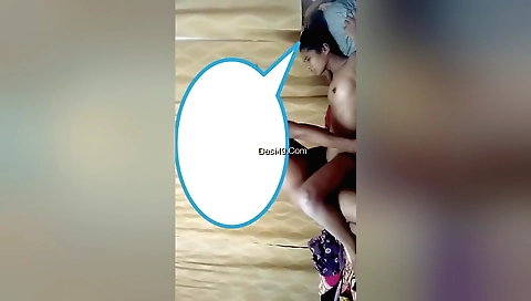Indian babe gives a blowjob and gets fucked by her lover