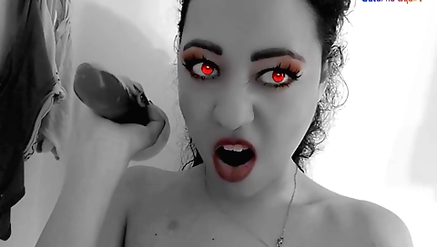 Halloween vampire masturbation for me and my friend
