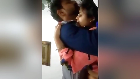 Indian girl in red lingerie shows her pussy and moans