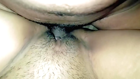Amazing hairy girl is getting fucked in her hotel room