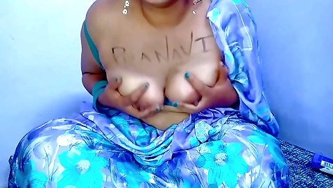 Sangeeta has big natural boobs in this homemade porn film