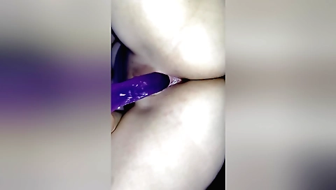 Indian girl masturbates with a dildo in a homemade compilation