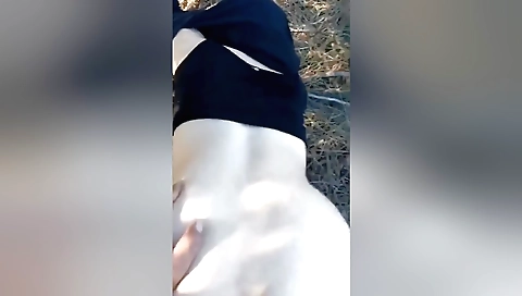 Indian stepsister sucks cock and gets fucked outdoors