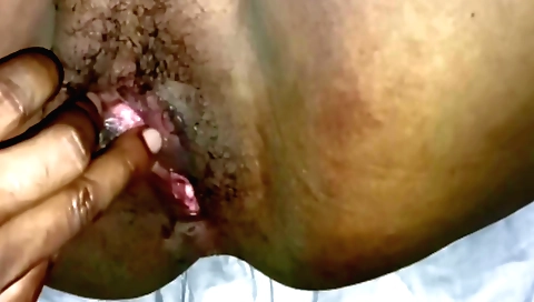 Indian hairy girl showing her hairy body to the camera