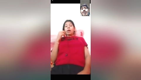 Indian babe with a hairy pussy on solo webcam video