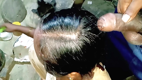 Indian lesbian shower with hot stepsister in white dress