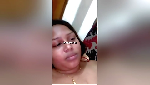 Brunette boudi with hairy pussy and huge natural tits