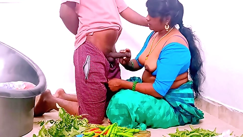 Busty Indian hottie takes a huge dick inside her mouth