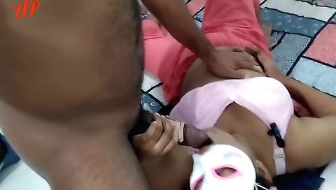 Indian amateur beauty in a sexy outfit with a shaved pussy