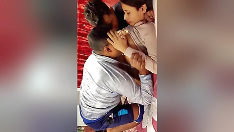 Two horny dude fucks a hot indian girl in threesome