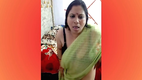 Buxom indian milf is showing her huge tits and ass